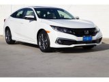 2020 Platinum White Pearl Honda Civic EX Sedan #138374049