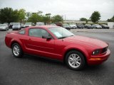 2008 Dark Candy Apple Red Ford Mustang V6 Deluxe Coupe #13823529