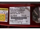 2017 MKZ Color Code for Ruby Red - Color Code: RR