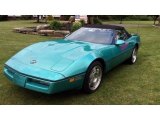 1990 Turquoise Metallic Chevrolet Corvette Convertible #138485368