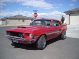 Red Ford Mustang in 1968