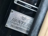 1996 Bentley Azure  Info Tag