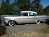 1957 Pearl Rose Chevrolet Bel Air Hard Top #138486330