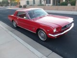 Red Ford Mustang in 1965