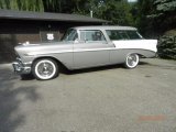 1956 Shadow Gray/White Chevrolet Bel Air 2 Door Station Wagon #138486279