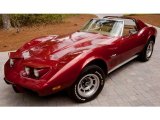 Dark Red Chevrolet Corvette in 1975