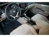 2014 Honda Civic Hybrid Sedan Beige Interior