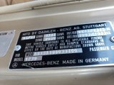 1983 Mercedes-Benz E Class 300 D Sedan Info Tag