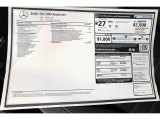 2020 Mercedes-Benz SLC 300 Roadster Window Sticker