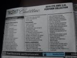 2016 Cadillac CTS 3.6 Performace AWD Sedan Window Sticker