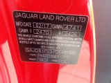 2018 F-Type Color Code for Caldera Red - Color Code: 1BD