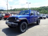 2020 Ocean Blue Metallic Jeep Wrangler Unlimited Willys 4x4 #139004285
