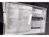 2020 Mercedes-Benz CLS 450 Coupe Window Sticker