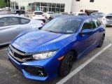 2018 Aegean Blue Metallic Honda Civic EX Hatchback #139137737