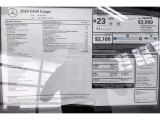2020 Mercedes-Benz E 450 Coupe Window Sticker