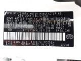 2020 Camry Color Code for Super White - Color Code: 040