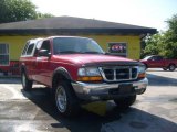 2000 Bright Red Ford Ranger XLT SuperCab 4x4 #13893363