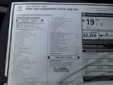 2020 Ram 1500 Longhorn Crew Cab 4x4 Window Sticker