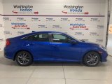 2020 Aegean Blue Metallic Honda Civic EX-L Sedan #139245981