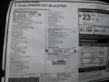 2020 Dodge Challenger SXT Window Sticker