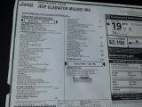 2020 Jeep Gladiator Mojave 4x4 Window Sticker