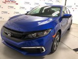 2020 Aegean Blue Metallic Honda Civic LX Sedan #139392356