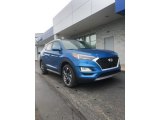 Aqua Blue Hyundai Tucson in 2021