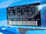 2019 Kona Color Code for Surf Blue - Color Code: Z3U