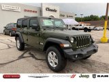 2021 Sarge Green Jeep Wrangler Unlimited Sport 4x4 #139475250