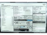 2021 Mini Hardtop Cooper S 2 Door Window Sticker