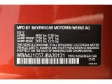 2018 4 Series Color Code for Sunset Orange Metallic - Color Code: C1X