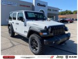 2021 Bright White Jeep Wrangler Unlimited Willys 4x4 #139603880