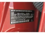 2017 X3 Color Code for Melbourne Red Metallic - Color Code: A75