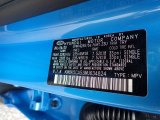 2021 Kona Color Code for Surf Blue - Color Code: Z3U