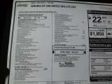 2021 Jeep Wrangler Unlimited Willys 4x4 Window Sticker