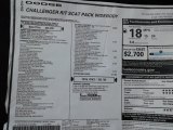 2020 Dodge Challenger R/T Scat Pack Widebody Window Sticker
