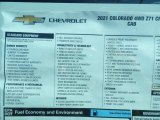 2021 Chevrolet Colorado Z71 Crew Cab 4x4 Window Sticker