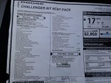 2020 Dodge Challenger R/T Scat Pack Window Sticker