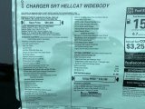 2020 Dodge Charger SRT Hellcat Widebody Window Sticker