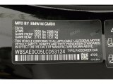 2020 M8 Color Code for Black Sapphire Metallic - Color Code: 475