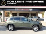Olive Green Pearl Jeep Cherokee in 2018