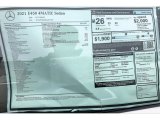 2021 Mercedes-Benz E 450 4Matic Sedan Window Sticker