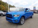 2021 Hydro Blue Pearl Ram 1500 Laramie Crew Cab 4x4 #139936184