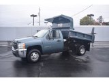 2007 Chevrolet Silverado 3500HD Regular Cab Chassis Dump Truck Front 3/4 View