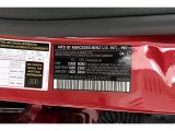 2017 C Color Code for designo Cardinal Red Metallic - Color Code: 996