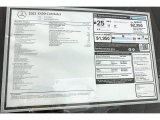 2021 Mercedes-Benz E 450 Cabriolet Window Sticker