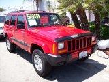 1999 Flame Red Jeep Cherokee Sport 4x4 #13895932