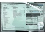 2021 Mercedes-Benz E 450 4Matic Sedan Window Sticker