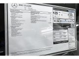 2021 Mercedes-Benz CLA 250 Coupe Window Sticker