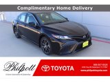 2021 Midnight Black Metallic Toyota Camry SE #140175286